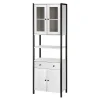 60x180x35 Schrank In Weiß Mit Schwarz – Nokios 19