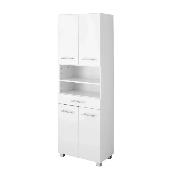 60x185x35 Hochglanz Hochschrank Fürs Bad – Vohdan 1