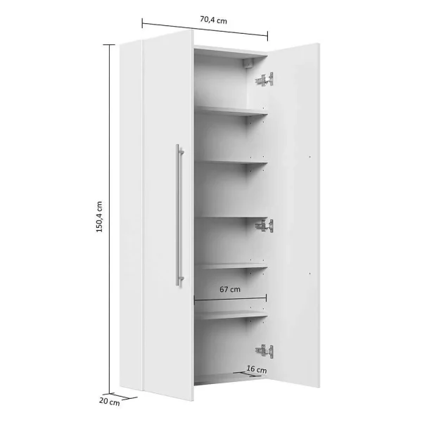 71x151x20 Badschrank Mit Fachböden – Athina 7
