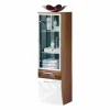 Bad Glastür Hochschrank Badajoz Mit Schublade Und Klappe 22