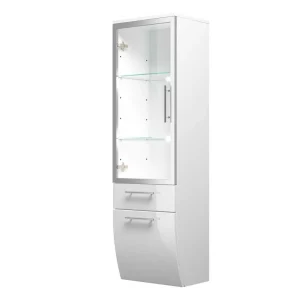 Bad Hängevitrine Klaudios Mit Glastür Schublade Klappe 10