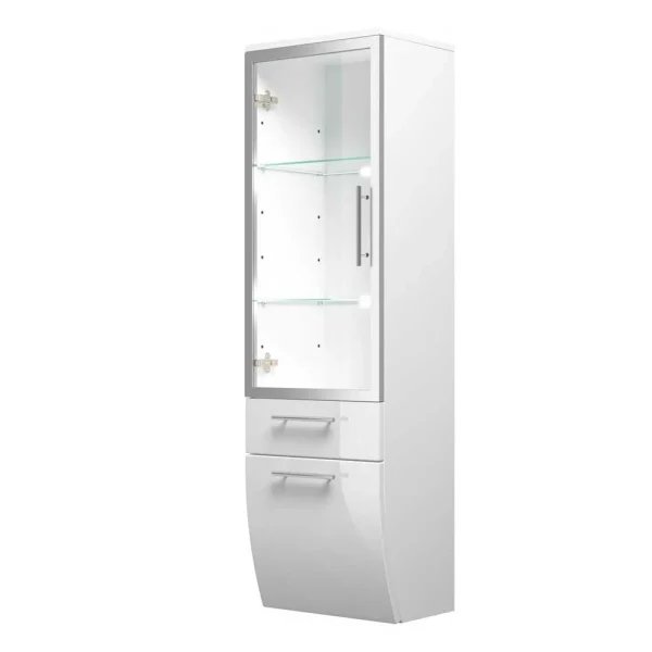 Bad Hängevitrine Klaudios Mit Glastür Schublade Klappe 1