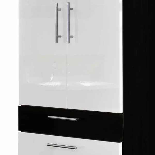 Bad-Hochschrank Vilias Mit Doppeltür Schublade Klappe 4
