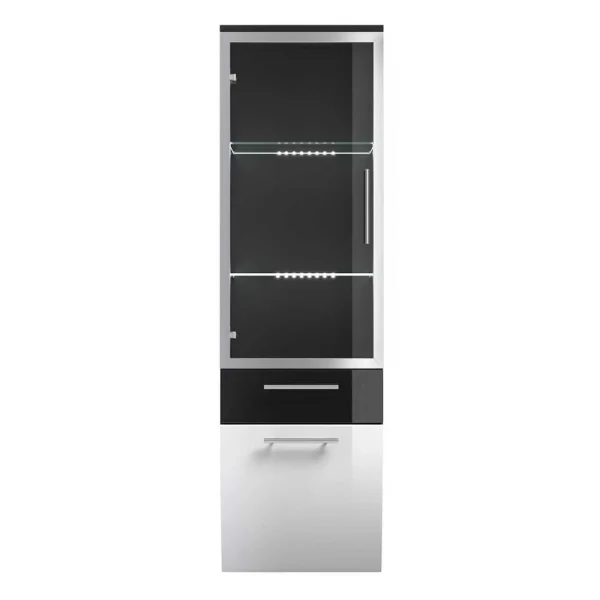 Bad Hochschrank Vilias Mit Glastür 135 Cm 6