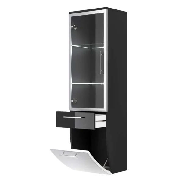 Bad Hochschrank Vilias Mit Glastür 135 Cm 7