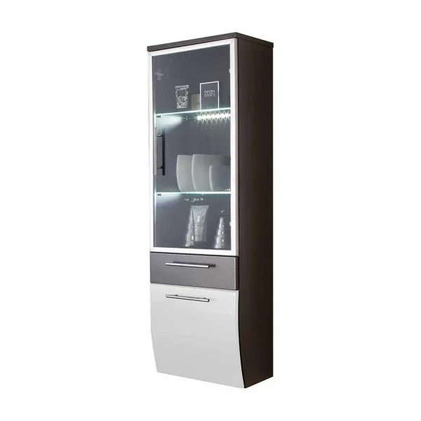 Bad Hochschrank Vilias Mit Glastür 135 Cm 1