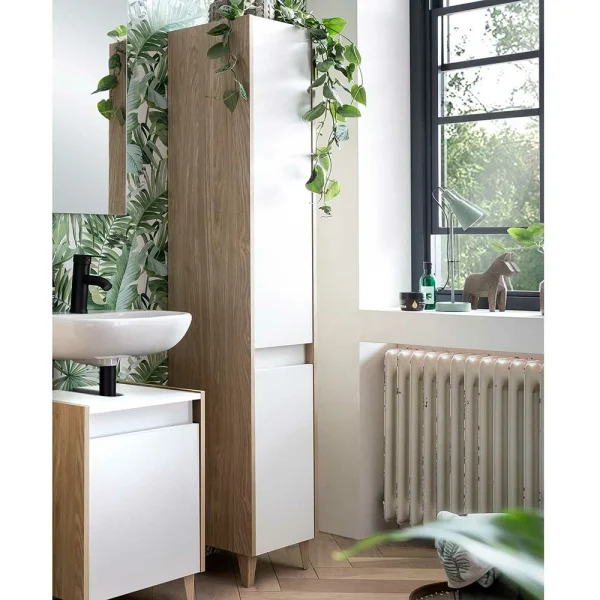 Bad Hochschrank Im Skandinavischen Stil – Sistin 3