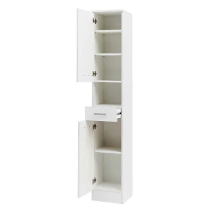 Bad Hochschrank Mit 2 Türen & Fach & Schublade – Metrioa 16
