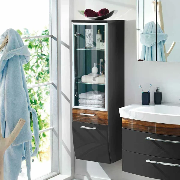 Bad Hochschrank Mit Glastür Imsagas Hängend 3