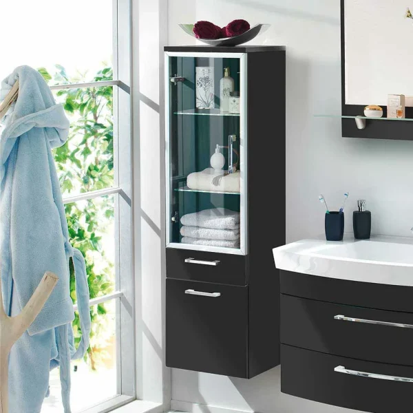 Bad Midischrank Boisan Mit Glastür 3