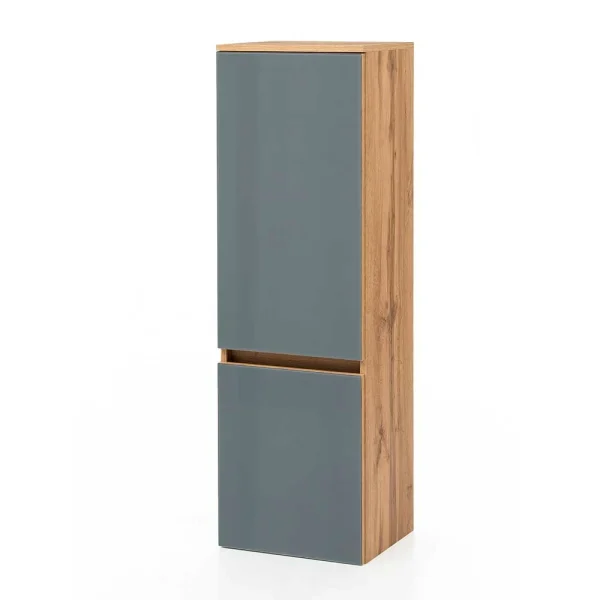 Bad Midischrank In Grau Glas Beschichtung – Anviletca 4