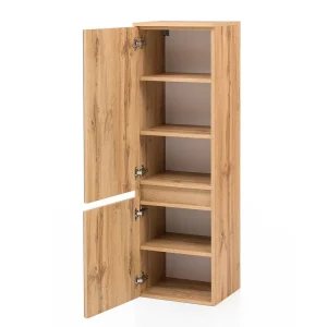 Bad Midischrank In Grau Glas Beschichtung – Anviletca 16