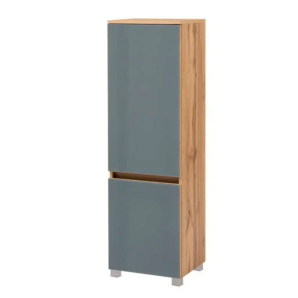 Bad Midischrank In Grau Glas Beschichtung – Anviletca 1
