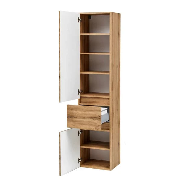 Bad Seitenschrank In Holz Optik Wildeiche – Iliam 6