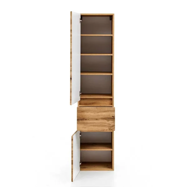 Bad Seitenschrank In Holz Optik Wildeiche – Iliam 7