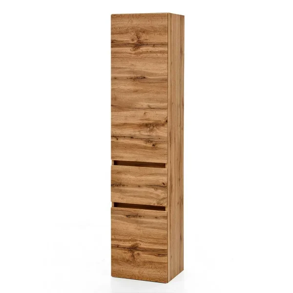 Bad Seitenschrank In Holz Optik Wildeiche – Iliam 1