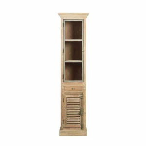 Bad Vitrinenschrank Mit Glastür Harrosands & Lamellentür 9