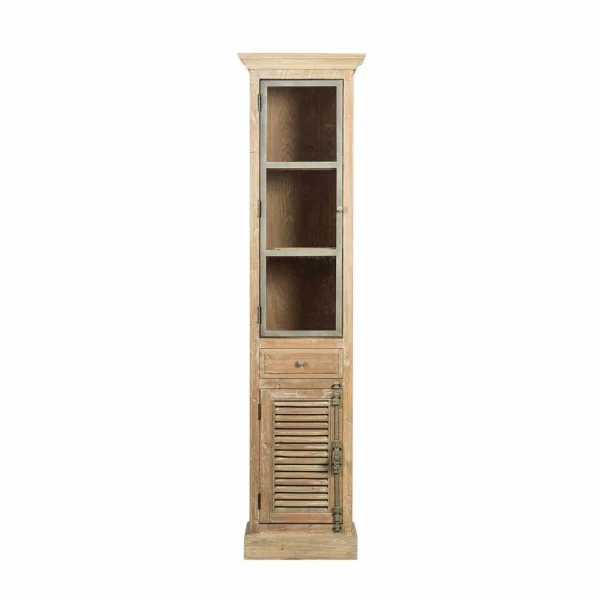 Bad Vitrinenschrank Mit Glastür Harrosands & Lamellentür 1