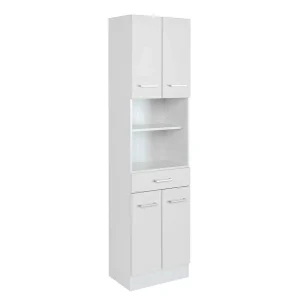 Badezimmer Hochschrank 4-türig & 2 Fächer – Skiranov 10