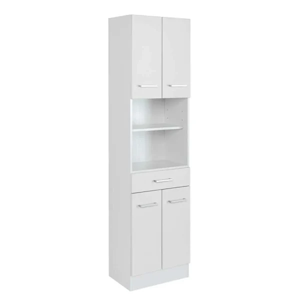 Badezimmer Hochschrank 4-türig & 2 Fächer – Skiranov 3