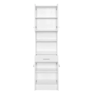 Badezimmer Hochschrank 4-türig & 2 Fächer – Skiranov 12