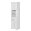 Badezimmer Hochschrank 4-türig & 2 Fächer – Skiranov 22
