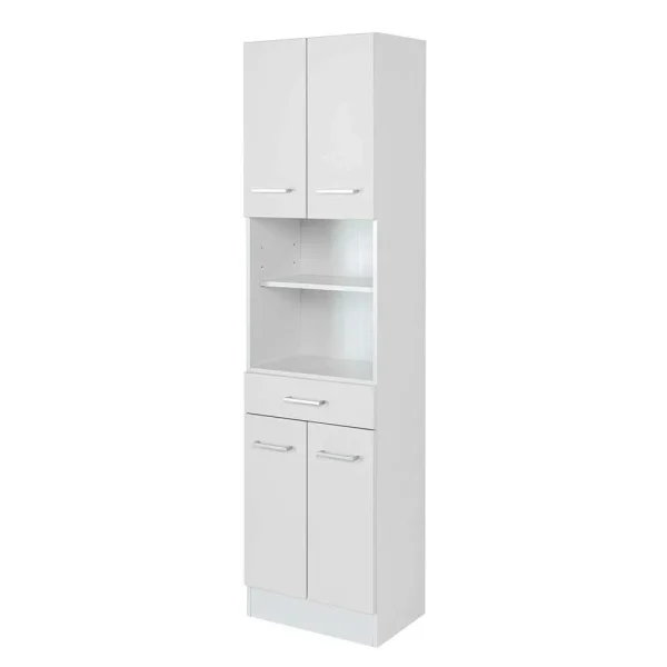 Badezimmer Hochschrank 4-türig & 2 Fächer – Skiranov 1
