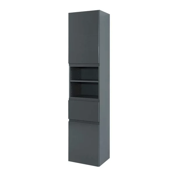 Badezimmer Hochschrank Blaxin In Anthrazit Hochglanz 1