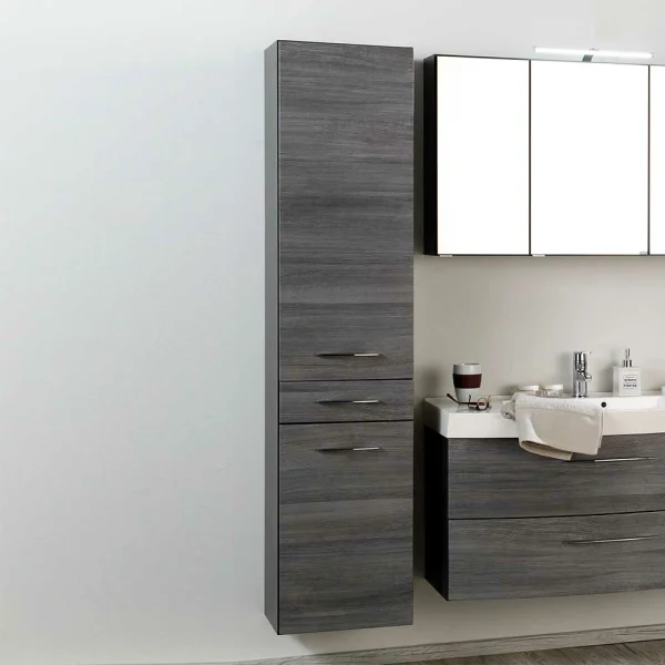 Badezimmer Hochschrank Darina In Grau 3