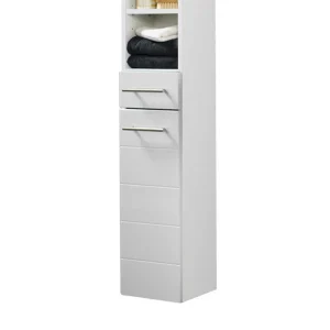 Badezimmer Hochschrank Veverino In Hochglanz Weiß 12