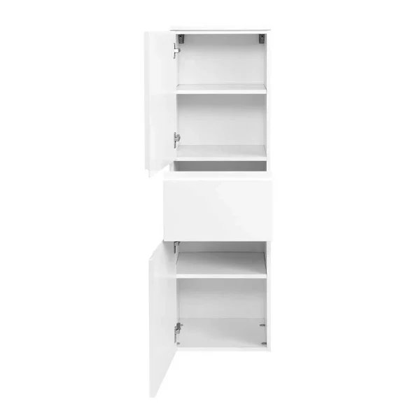 Badezimmer Hochschrank Concetada In Hochglanz Weiß 4