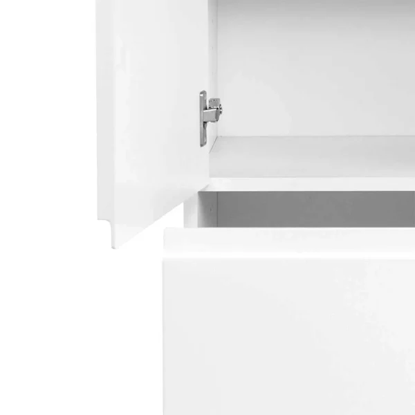Badezimmer Hochschrank Concetada In Hochglanz Weiß 5