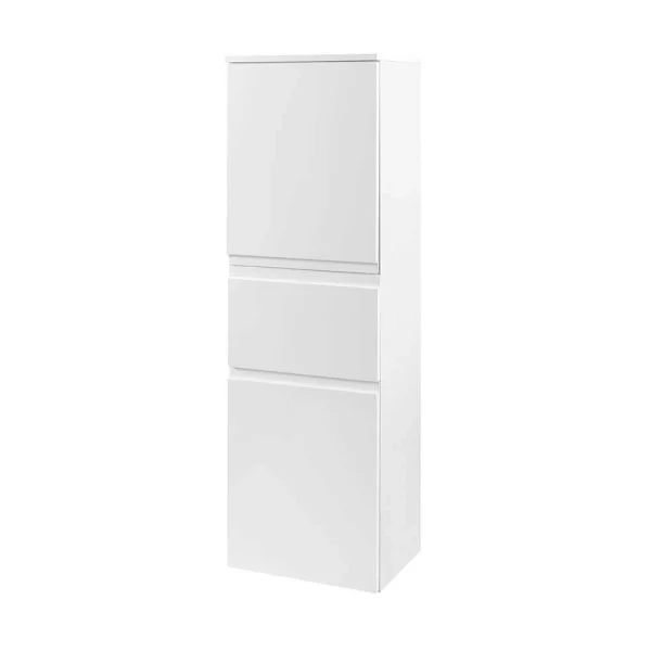 Badezimmer Hochschrank Concetada In Hochglanz Weiß 1