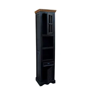 Badezimmer Hochschrank Sentiments In Schwarz Mangobaum 14