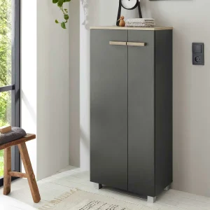 Badezimmer Schrank In Anthrazit & Eiche – Inlenzia 12