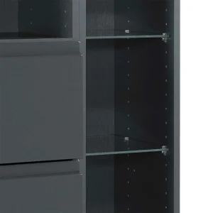 Badezimmer Seitenschrank Blaxin In Anthrazit Hochglanz 11