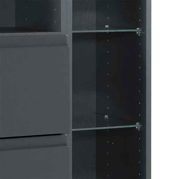 Badezimmer Seitenschrank Blaxin In Anthrazit Hochglanz 4