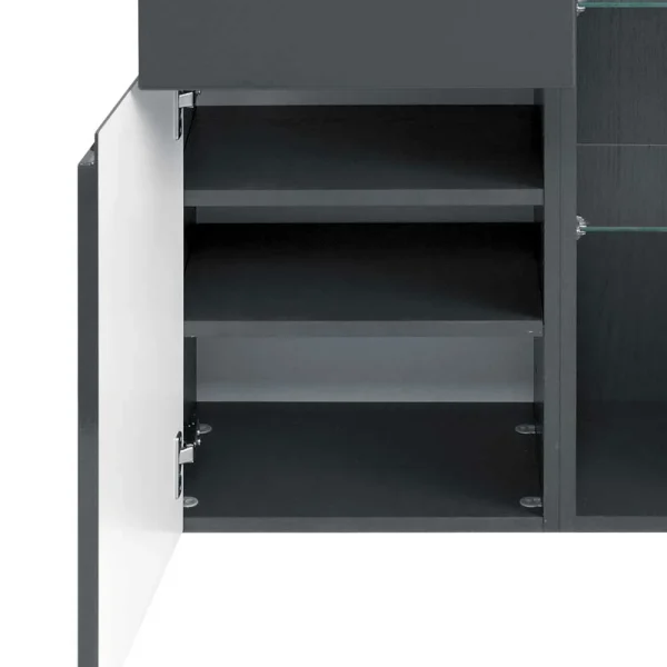 Badezimmer Seitenschrank Blaxin In Anthrazit Hochglanz 6