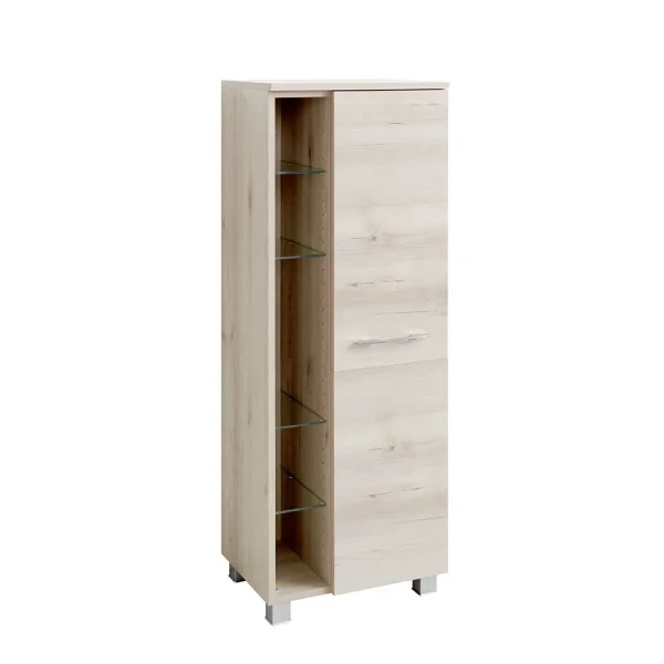 Badezimmer Seitenschrank In Buchefarben – Mabeca 1