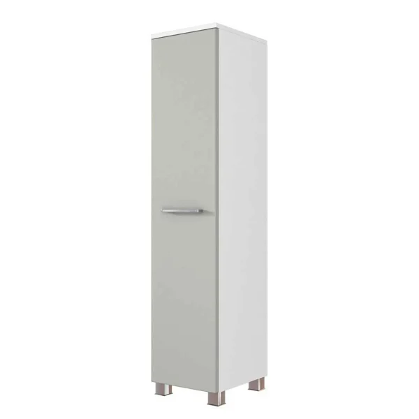 Badezimmer Seitenschrank In Hellem Grau – Mobrina 1