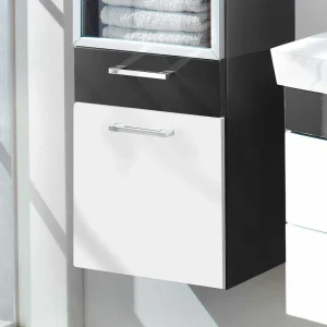 Badezimmer Vitrinenschrank Boisan Mit Schublade Und Klappe 12