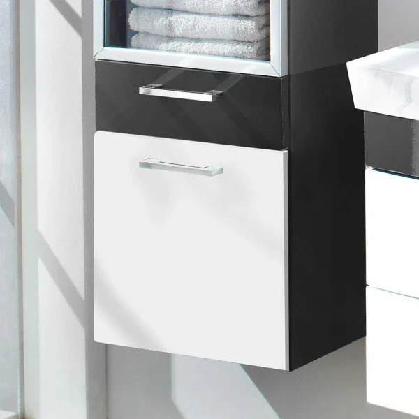 Badezimmer Vitrinenschrank Boisan Mit Schublade Und Klappe 4