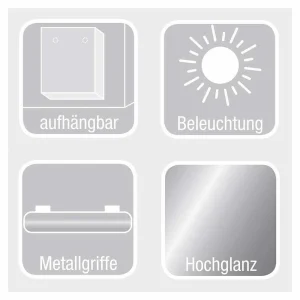 Badezimmer Vitrinenschrank Boisan Mit Schublade Und Klappe 18