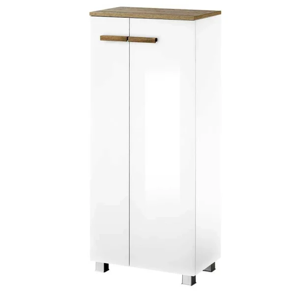 Badezimmerschrank In Weiß Hochglanz & Eiche – Vauflos 7
