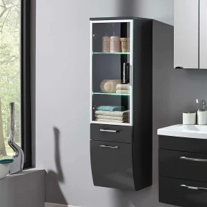 Badschrank Boisan Mit Glastür Und Schublade 40cm Breit 10