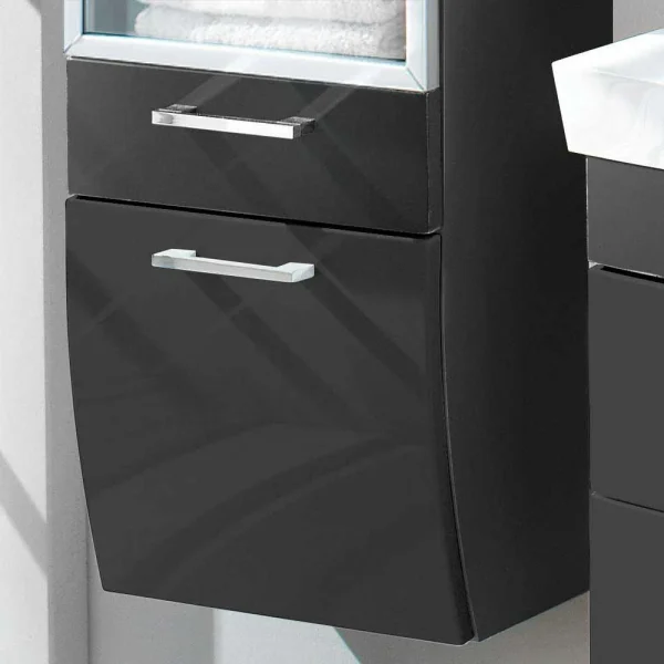 Badschrank Boisan Mit Glastür Und Schublade 40cm Breit 4
