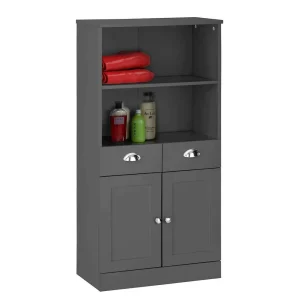 Badschrank Mit 2 Fächern & Schubladen & Türen – Zenca 10