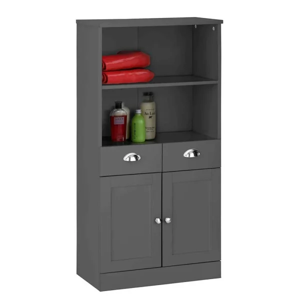Badschrank Mit 2 Fächern & Schubladen & Türen – Zenca 3
