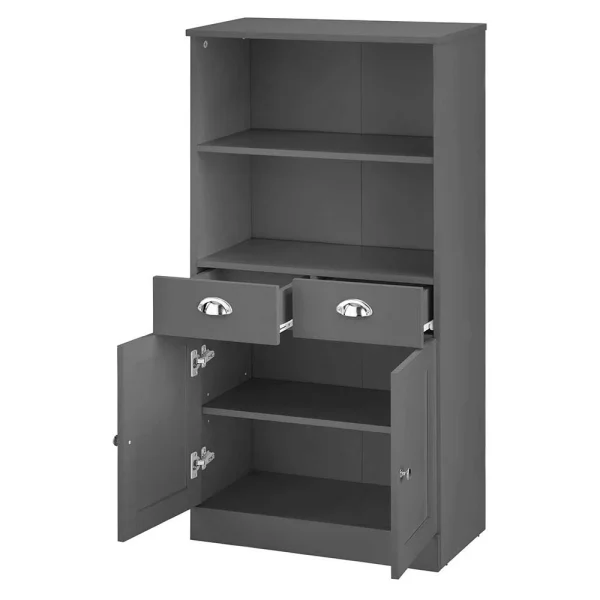 Badschrank Mit 2 Fächern & Schubladen & Türen – Zenca 4