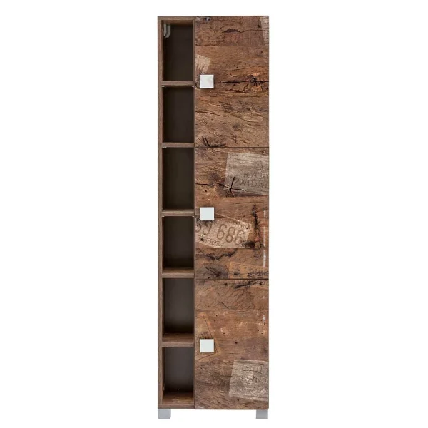 Design Bad Hochschrank Mit 6 Regalfächern – Arolina 3